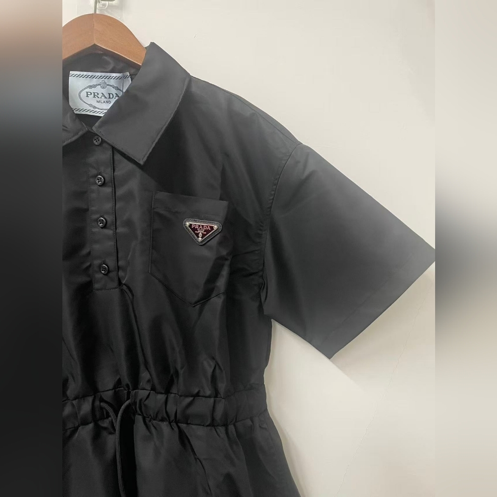 Prada Black Cinched Waist Dress - Picture 4 of 14